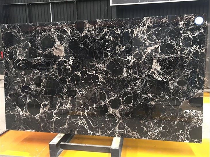 Century Ice Black Marble slab