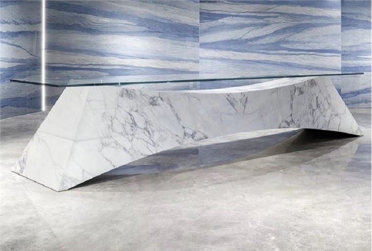 Blue Macauba Marble Wall
