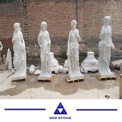 لائف سائز عریاں مجسمے سفید سنگ مرمر کا مجسمہ عورت کا مجسمہ